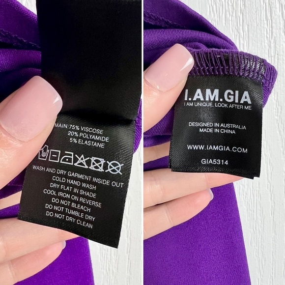 NWT I.AM.GIA Purple SET Lucid Bra Top & Flared Cutout Pant Euphoria Maddy XS M - Picture 5 of 11